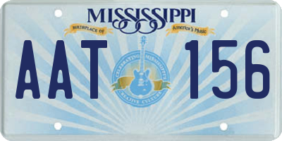 MS license plate AAT156