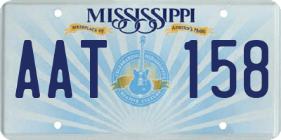 MS license plate AAT158