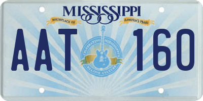 MS license plate AAT160