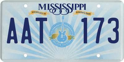 MS license plate AAT173