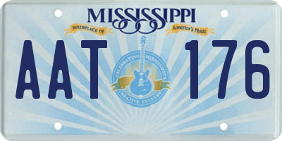 MS license plate AAT176