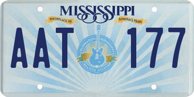 MS license plate AAT177