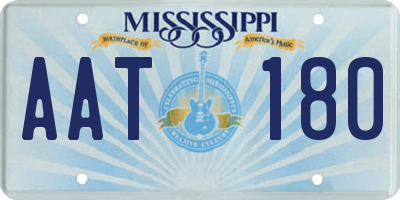 MS license plate AAT180