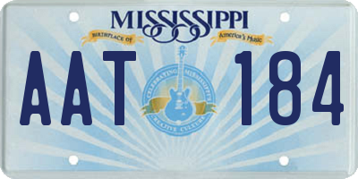 MS license plate AAT184