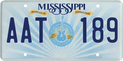 MS license plate AAT189