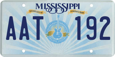 MS license plate AAT192