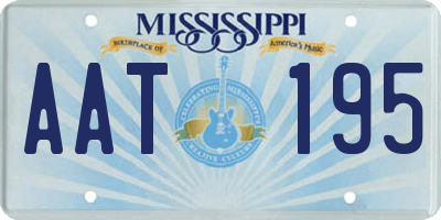 MS license plate AAT195