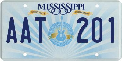 MS license plate AAT201