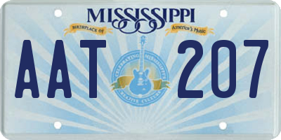 MS license plate AAT207