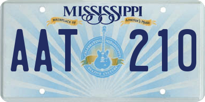 MS license plate AAT210