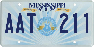 MS license plate AAT211