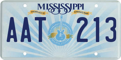 MS license plate AAT213