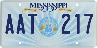 MS license plate AAT217