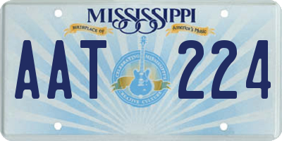 MS license plate AAT224