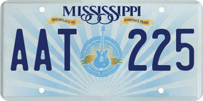 MS license plate AAT225