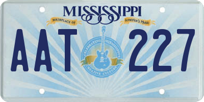 MS license plate AAT227