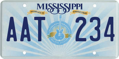 MS license plate AAT234