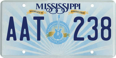 MS license plate AAT238