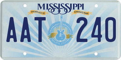 MS license plate AAT240