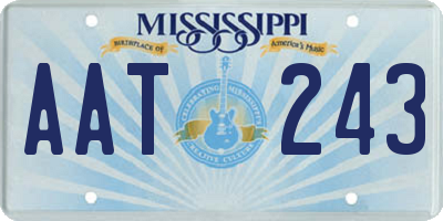 MS license plate AAT243