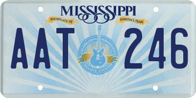 MS license plate AAT246