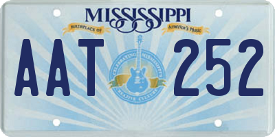 MS license plate AAT252