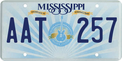 MS license plate AAT257