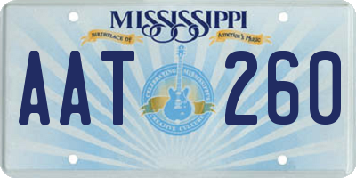 MS license plate AAT260