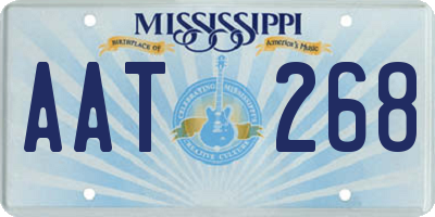 MS license plate AAT268