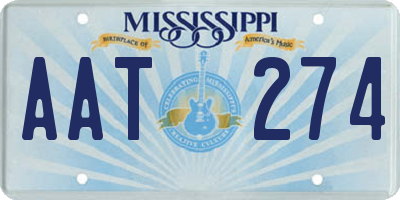 MS license plate AAT274