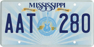 MS license plate AAT280