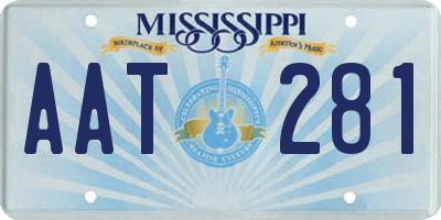 MS license plate AAT281