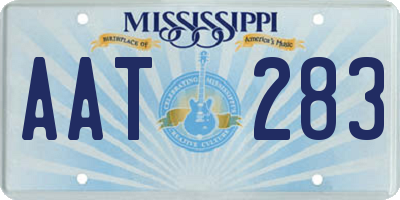 MS license plate AAT283