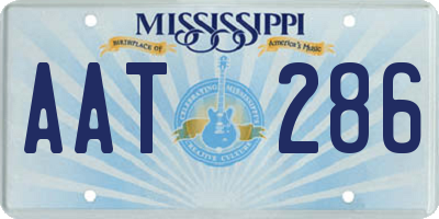 MS license plate AAT286