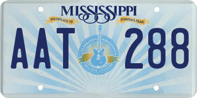 MS license plate AAT288