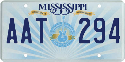 MS license plate AAT294