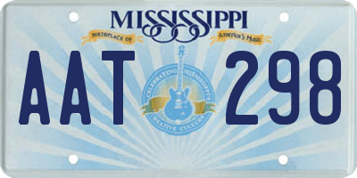 MS license plate AAT298