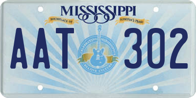 MS license plate AAT302