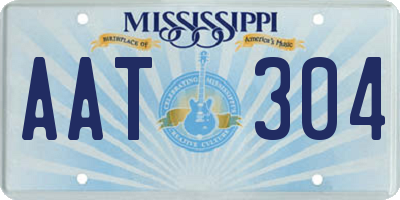 MS license plate AAT304