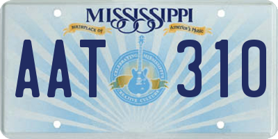 MS license plate AAT310