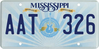 MS license plate AAT326