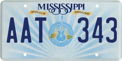 MS license plate AAT343