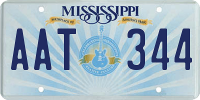 MS license plate AAT344