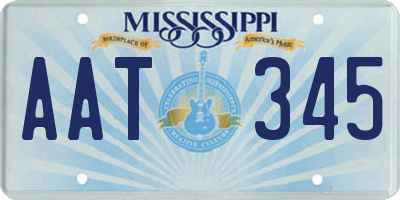 MS license plate AAT345