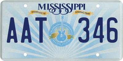 MS license plate AAT346