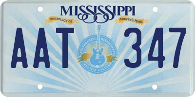 MS license plate AAT347