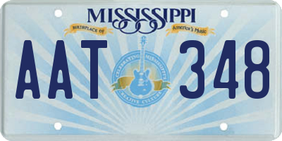 MS license plate AAT348