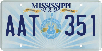 MS license plate AAT351