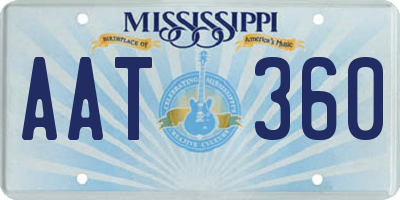 MS license plate AAT360