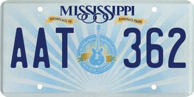 MS license plate AAT362